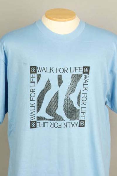 1988 light blue AIDS Walk T-Shirt