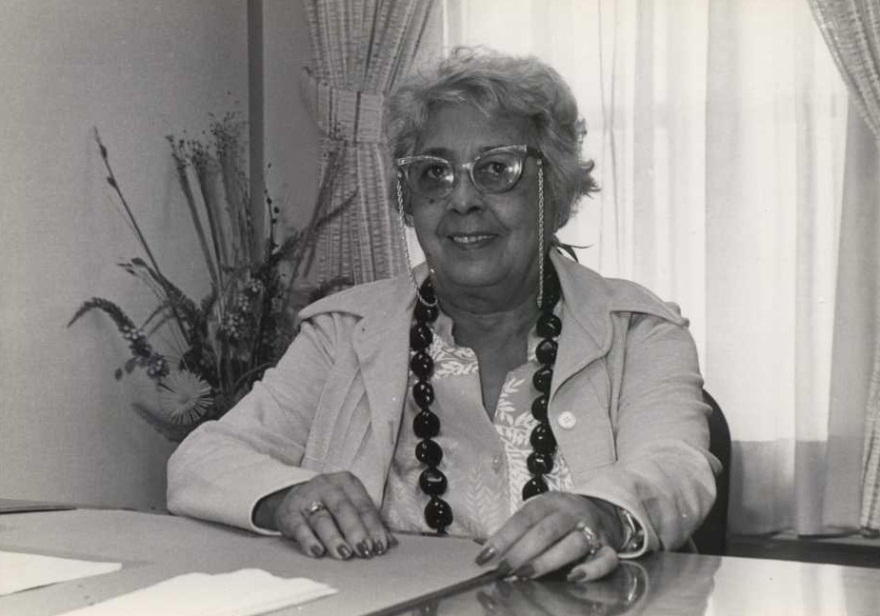 Orchid Jones seated in her office in Jefferson City, Missouri