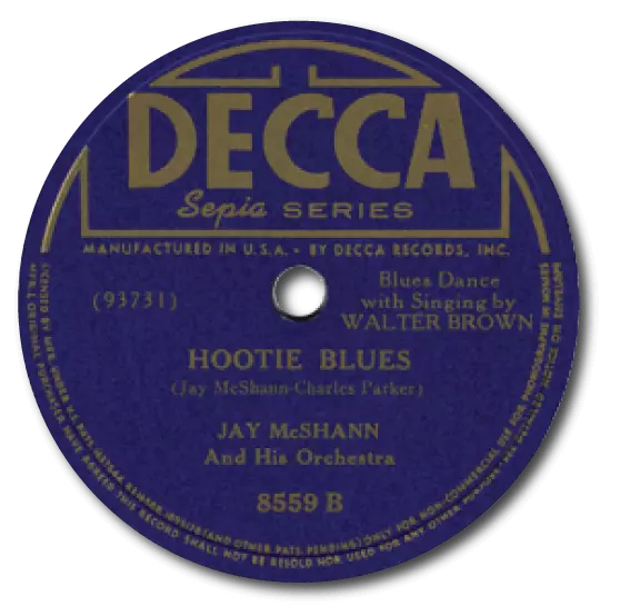 Hootie Blues label, from the Marr Sound Archives, UMKC