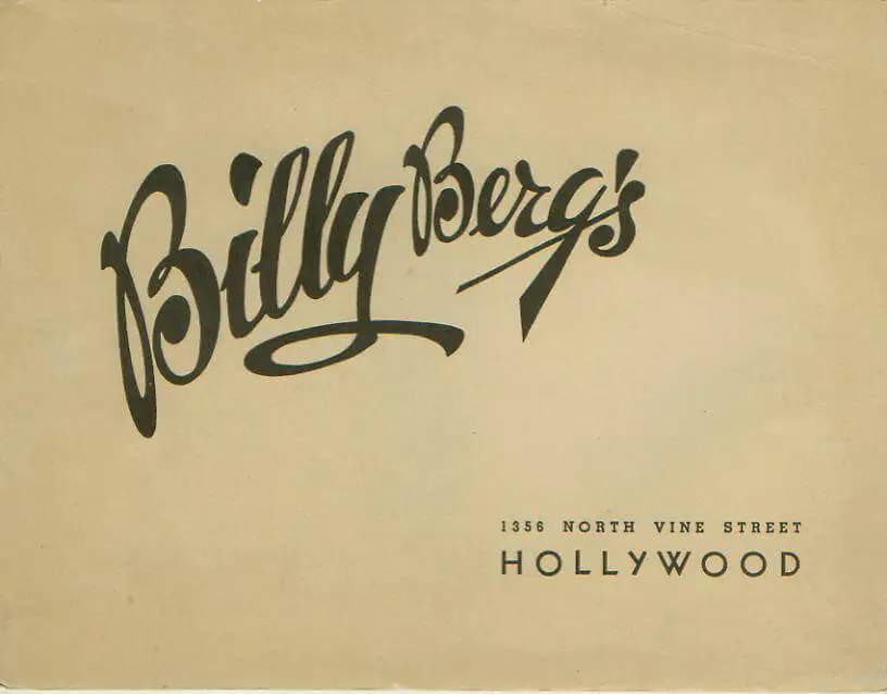 Promotional ephemera from Billy Berg's
