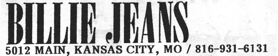 Billie Jean's logo/ad