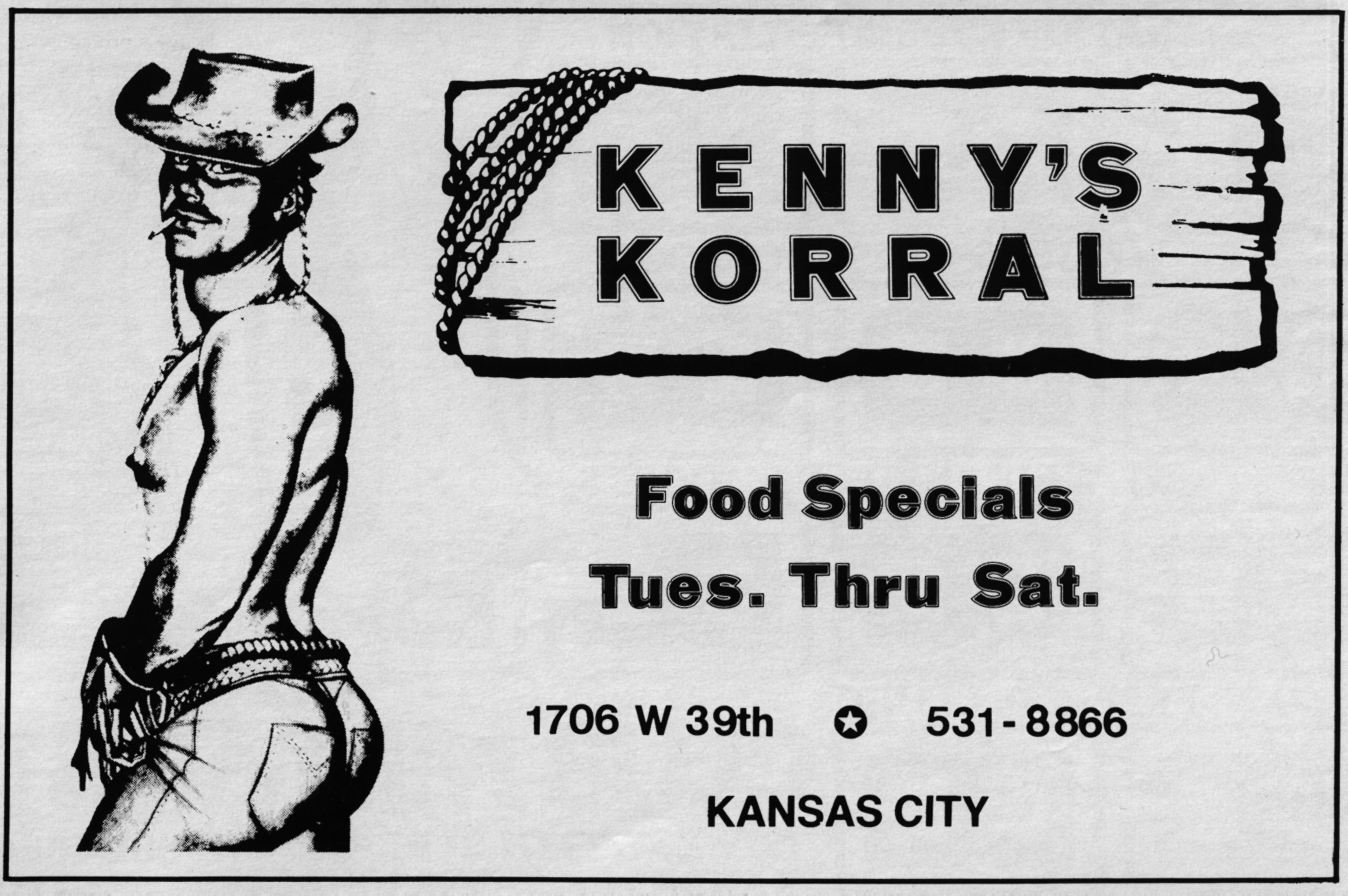Kenny's Korral logo/ad