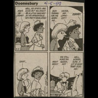 Doonesbury cartoon Kansas City Star/Times April 5, 1989