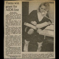 Teens Win Grant For AIDS Line Kansas City Star/Times December 21, 1988