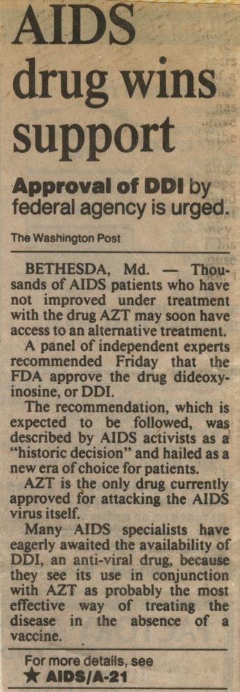 AIDS Drugs Wins Support Kansas City Star/Times
