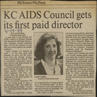 KC AIDS Council Gets...Paid Director Kansas City Times April 19, 1989