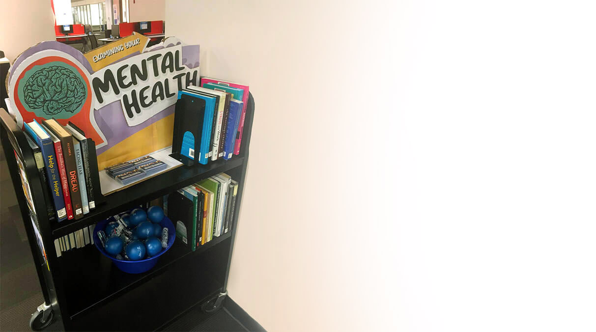Mental Health display in library